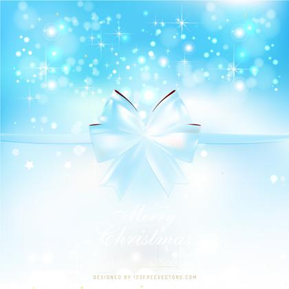 Light Blue Christmas Bow Background Image