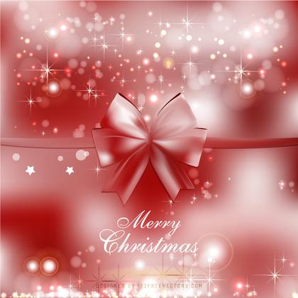 Light Red Christmas Bow Background Image