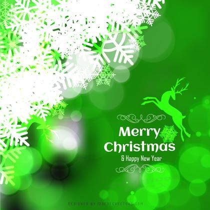 Merry Christmas and Happy New Year Green Background
