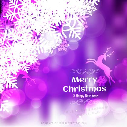 Merry Christmas and Happy New Year Purple Background