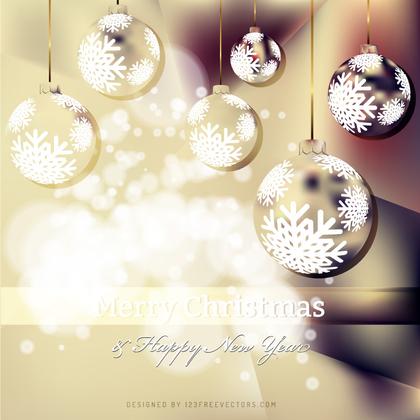 Beige Christmas Ornament Background Image
