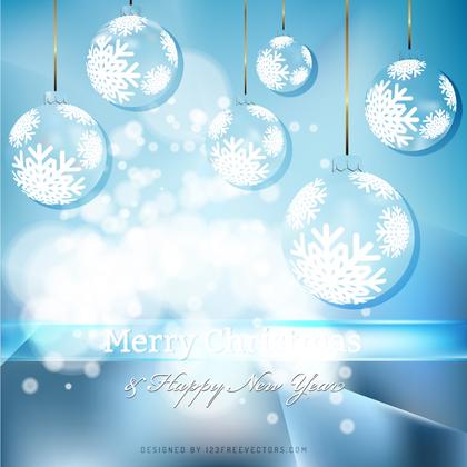 Light Blue Christmas Balls Background Design