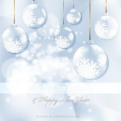 Light Blue Christmas Balls Background Image