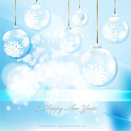 Light Blue Christmas Ornament Background
