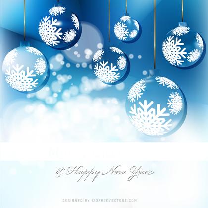 Blue Christmas Ornament Background Template