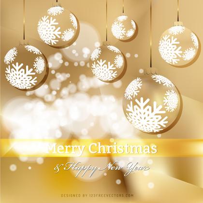 Gold Christmas Balls Background Template