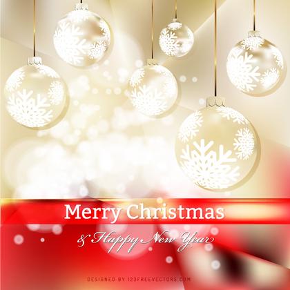 Red Gold Christmas Ornament Background Design