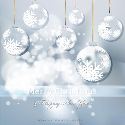 Gray Christmas Balls Background Template