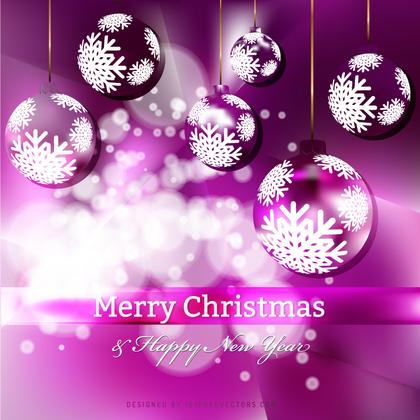Purple Christmas Ornament Background Image