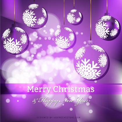 Purple Christmas Balls Background