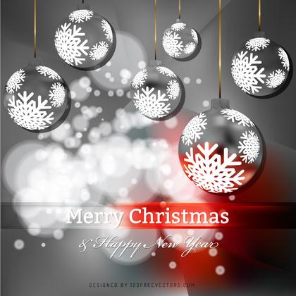 Red Gray Christmas Balls Background Graphics
