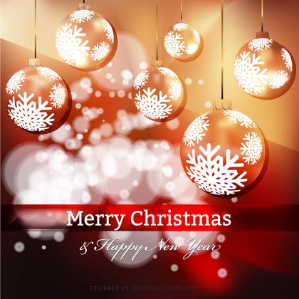 Dark Red Christmas Balls Background Template