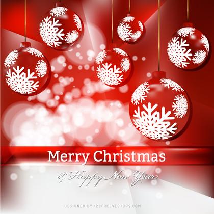 Red Christmas Ornament Background Template