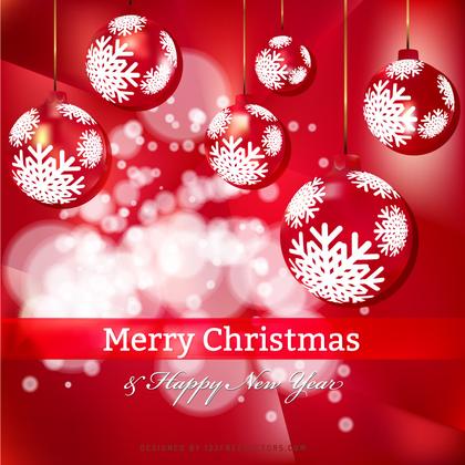Red Christmas Ornament Background