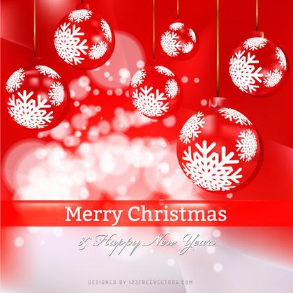 Red Christmas Ornament Background Template