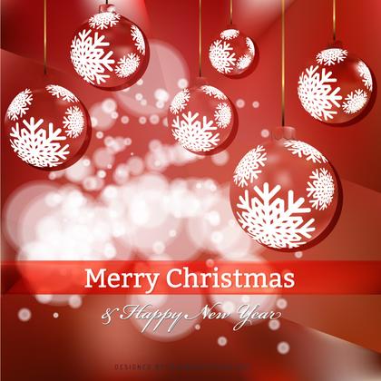 Red Christmas Balls Background