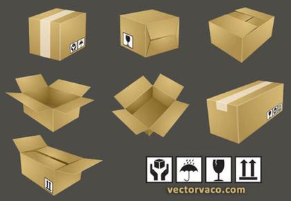 Free Shipping Box Vector Illustration