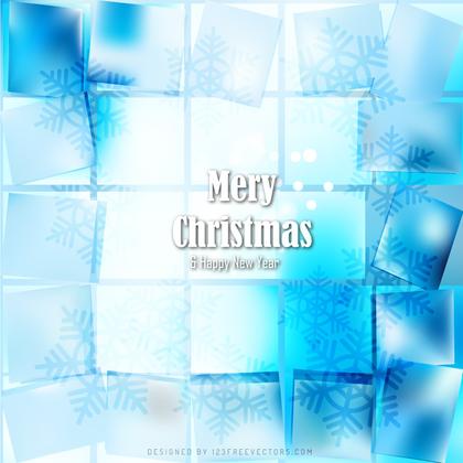 Light Blue Christmas Background with Snowflake