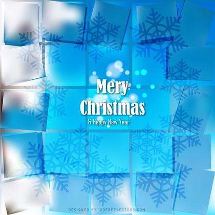 Blue Christmas Background with Snowflakes