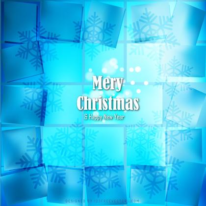 Merry Christmas and Happy New Year Blue Background