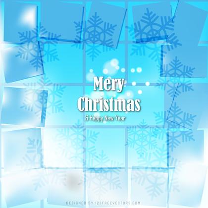 Blue Christmas Background with Snowflakes