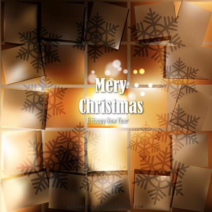 Merry Christmas and Happy New Year Brown Background