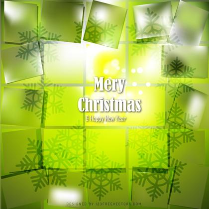 Merry Christmas and Happy New Year Green Background