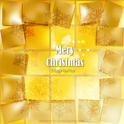 Merry Christmas and Happy New Year Orange Background