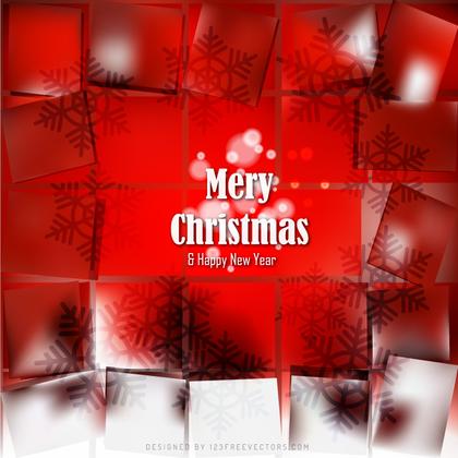 Red Christmas Background with Snowflakes
