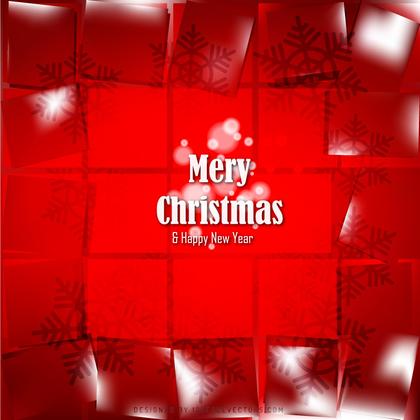 Red Christmas Background with Snowflake