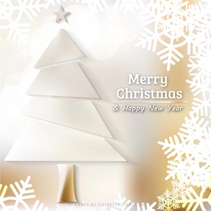 Light Color Christmas Tree Background with Snowflakes