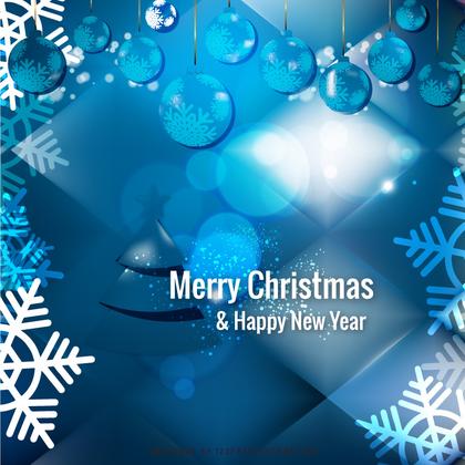 Dark Blue Christmas Ornament Background Design