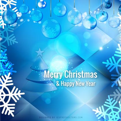 Blue Christmas Balls Background Template