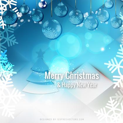 Blue Christmas Ornament Background Design