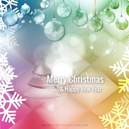 Colorful Christmas Balls Background