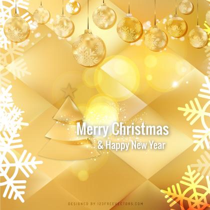 Gold Christmas Ornament Background Design