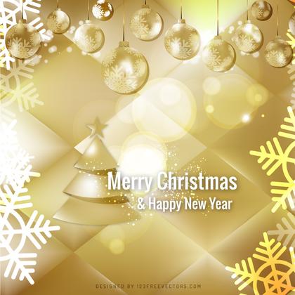 Gold Christmas Ornament Background Image
