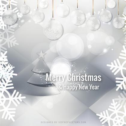 Light Gray Christmas Ornament Background Template