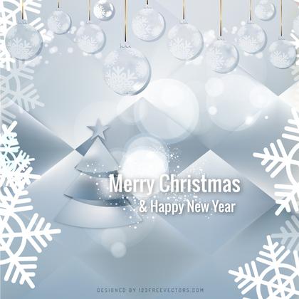 Gray Christmas Balls Background Design