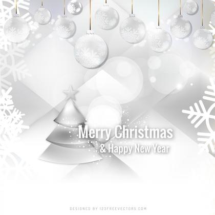 White Christmas Balls Background Image