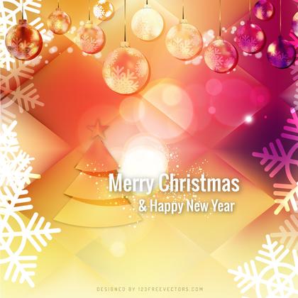 Yellow Orange Christmas Balls Background Image
