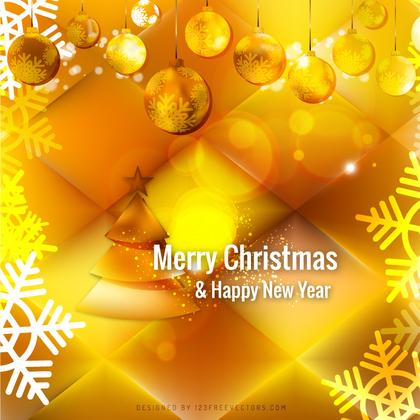 Orange Christmas Balls Background Graphics
