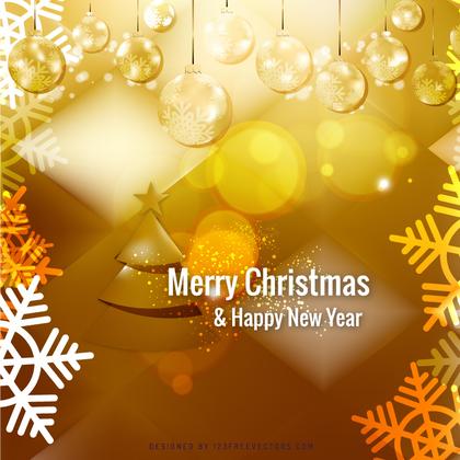 Orange Christmas Balls Background Image