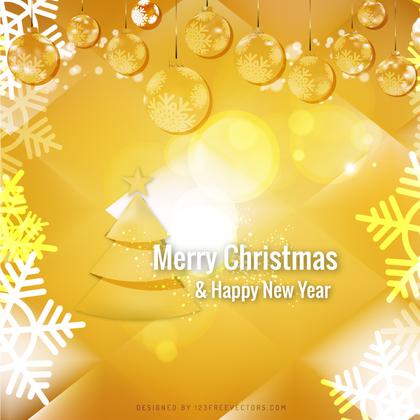 Orange Christmas Balls Background Design
