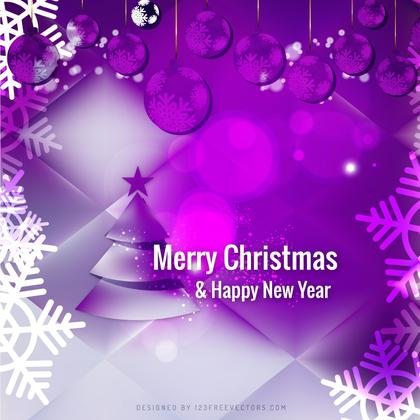 Purple Christmas Balls Background