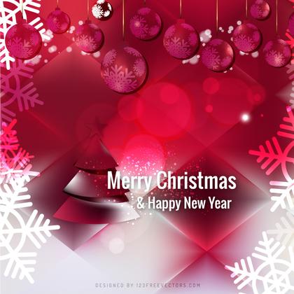 Red Christmas Ornament Background Design
