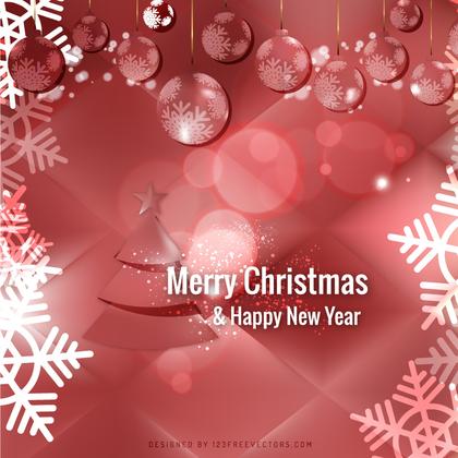 Red Christmas Ornament Background Image