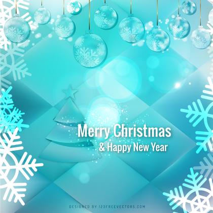 Turquoise Christmas Ornament Background Design
