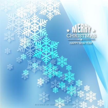 Merry Christmas Snowflakes Light Blue Background Image