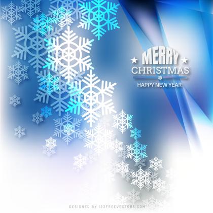 Blue White Christmas Snowflakes Background Template